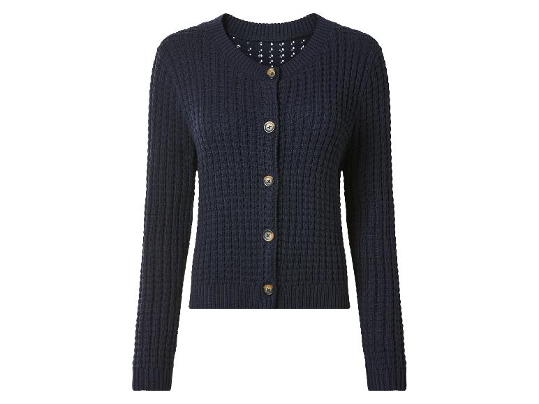 Cardigan en maille bleu marine avec boutons