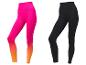 Leggings de sport : modèle noir et rose à dégradé.