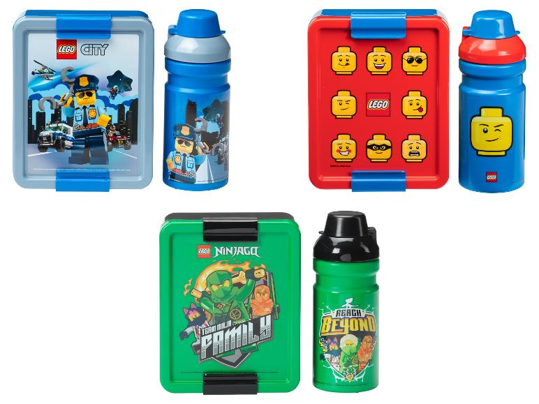 Boîtes à lunch et gourdes LEGO City et LEGO Ninjago.