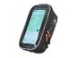 Support de téléphone pour vélo avec écran affichant une carte de navigation.