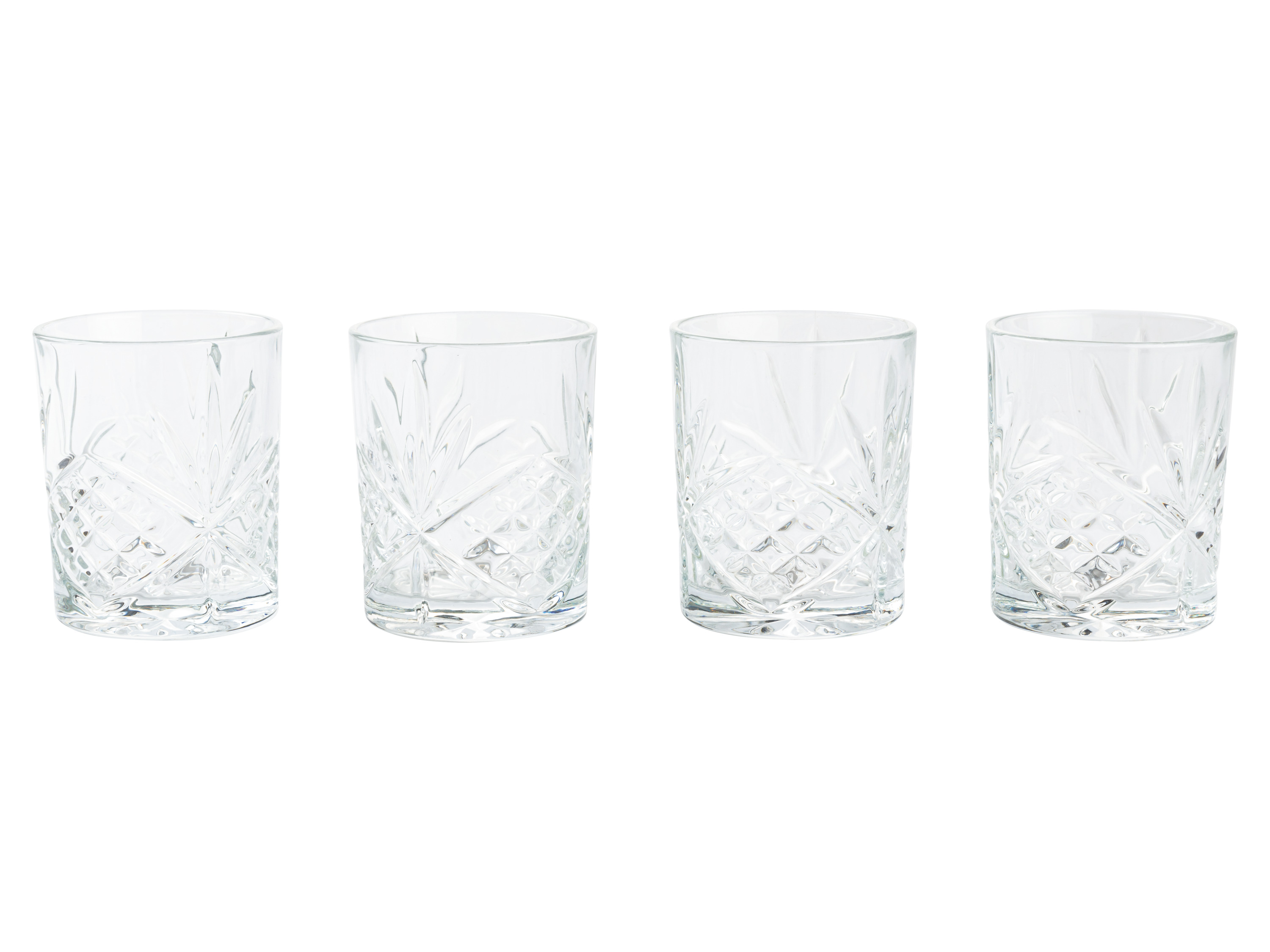 ERNESTO® Lot de 4 verres à whisky ou à long drink (Gin-Whisky-Eau)
