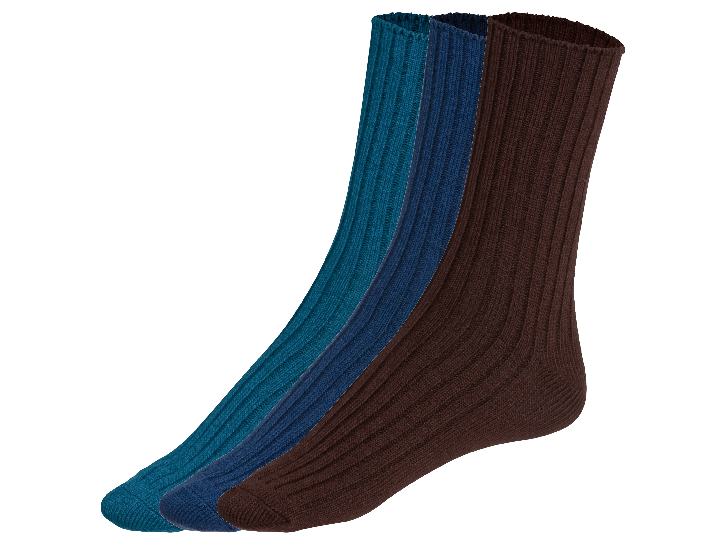 LIVERGY® Lot de 3 paires de chaussettes homme (39/42, bleu/marine/marron)