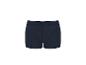 Caleçon boxer bleu marine avec ceinture élastique et détails de couture.