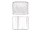 Panier en maille et grille pour friteuse à air ou four.