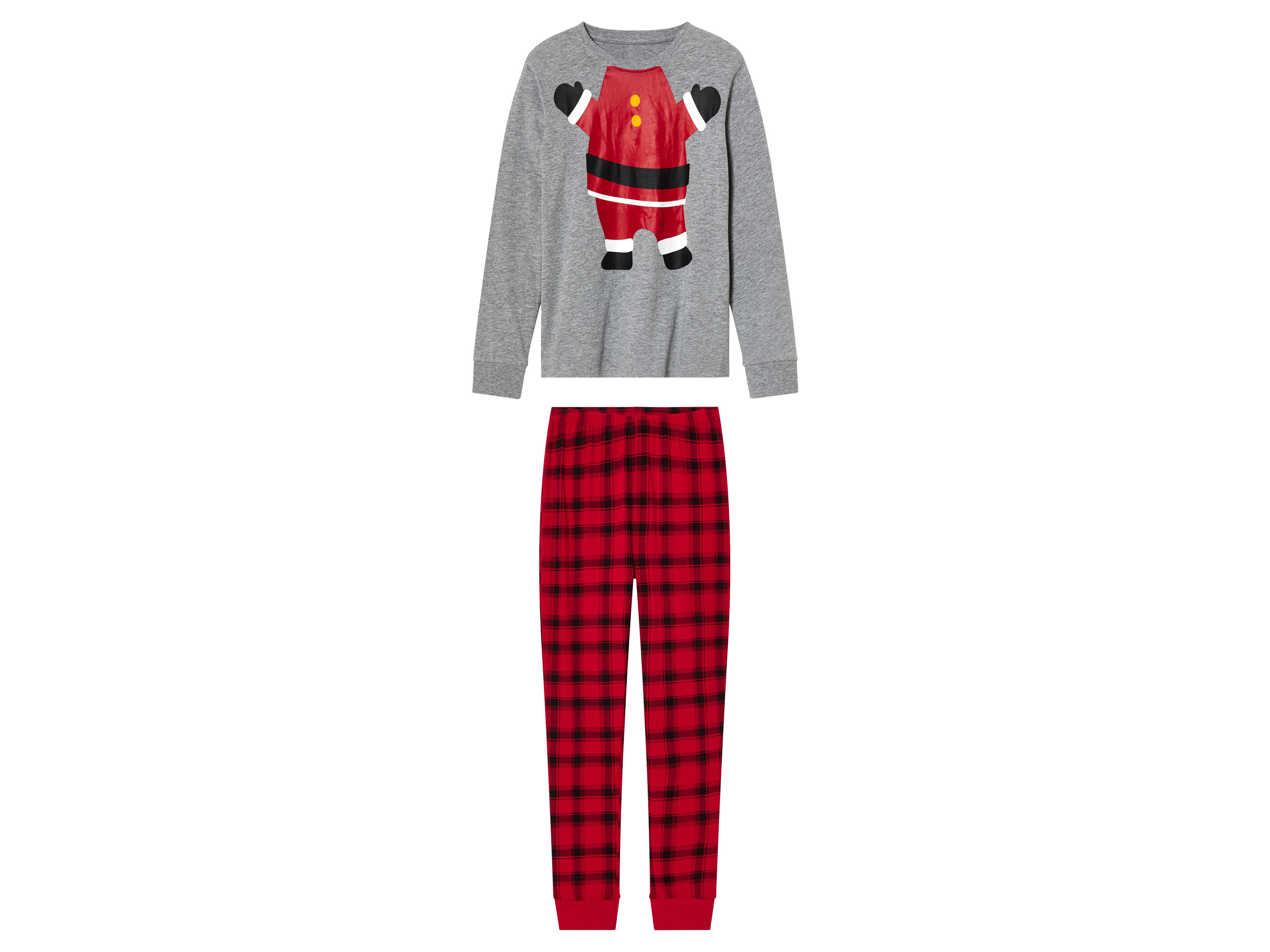 pepperts!® Ensemble de pyjama garçon (10-12 ans, gris/rouge)