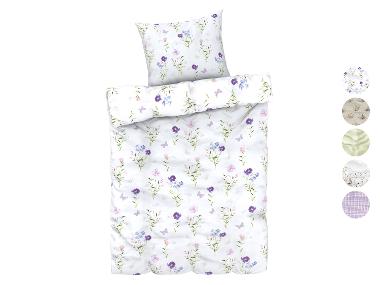 LIVARNO home Parure de lit en satin microfibre, 140 x 200 cm