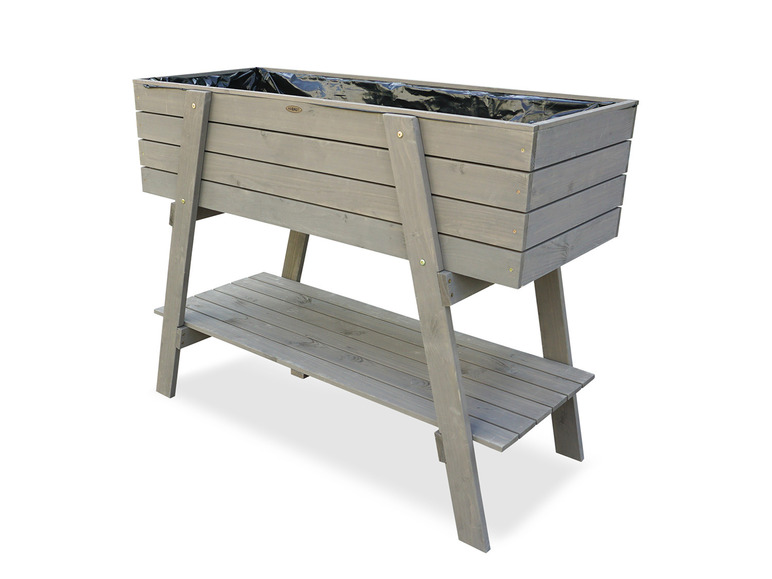 Aller en mode plein écran : HABAU Carré potager sur pieds, 115 x 45 x 89,5 cm, gris - Image 3