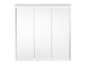 Armoire blanche simple à trois portes.