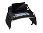 Une tablette noire pour tablette et dessin avec un compartiment pour stylos.