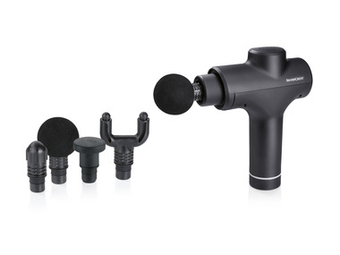 SILVERCREST® Pistolet de massage Best SMGB A1, 4 embouts
