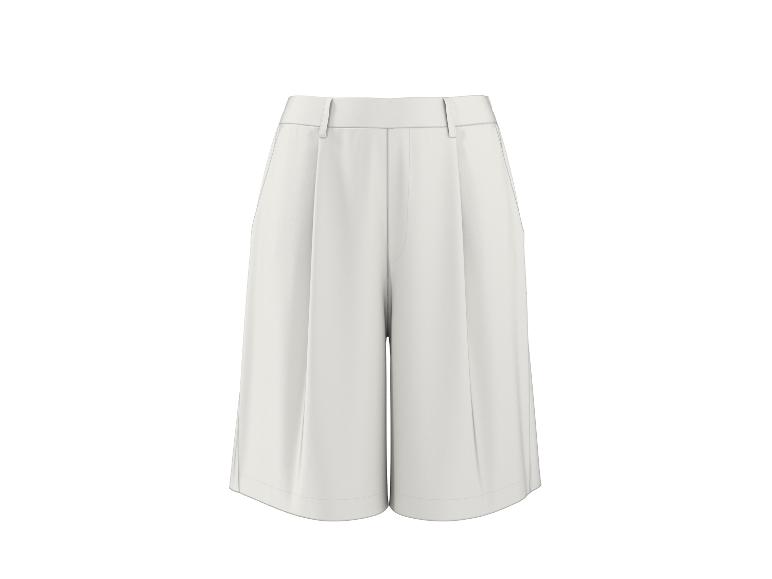 Pantalon culotte blanc taille haute et large