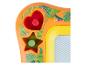 Tableau effaçable à sec pour enfant avec boutons en forme de cœur et d'étoile, motif tropical.