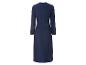 Une robe bleu foncé à manches longues et une ceinture.