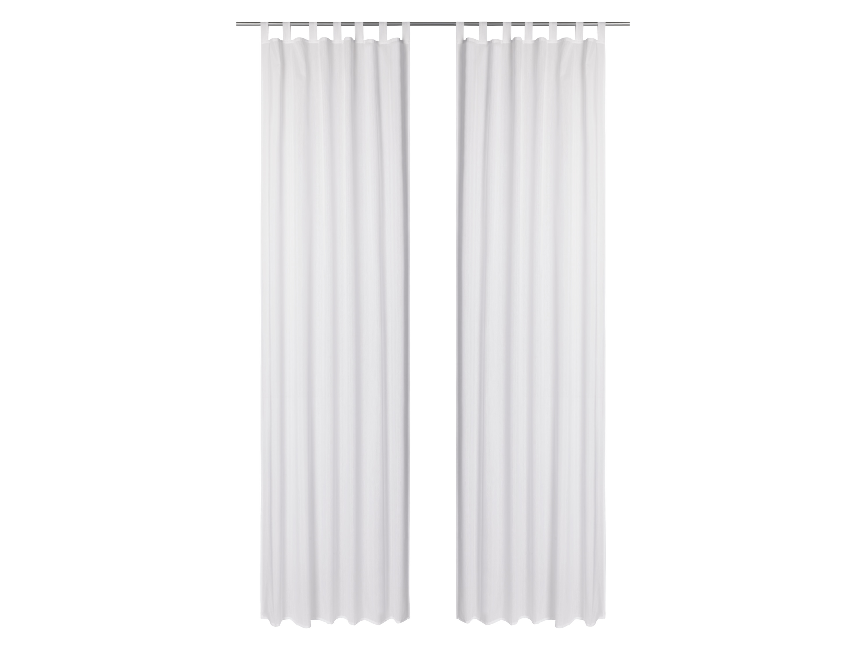 LIVARNO home Lot de 2 rideaux occultants, 120 x 300 cm (Blanc)