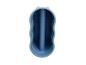 Moule à glaçons en silicone bleu en forme de baignoire, avec un séparateur central.