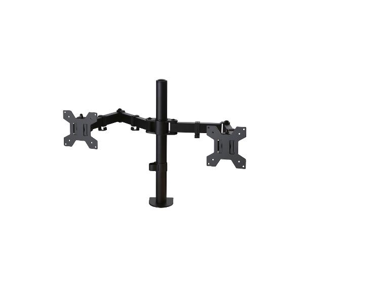 Support de bureau double moniteur noir