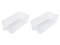 Deux bacs de rangement transparents pour le réfrigérateur.