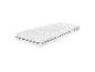 Un matelas à ressorts blanc avec une finition grise.