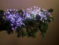 Guirlande lumineuse avec lumières LED en forme d'étoile sur une branche de sapin.