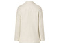 Un blazer en laine blanc à manches longues.