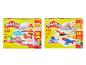 Deux ensembles Play-Doh : un kit vétérinaire avec des figurines d'animaux et un ensemble de construction avec des outils.