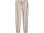 Pantalon de jogging beige avec cordon de serrage à la taille.