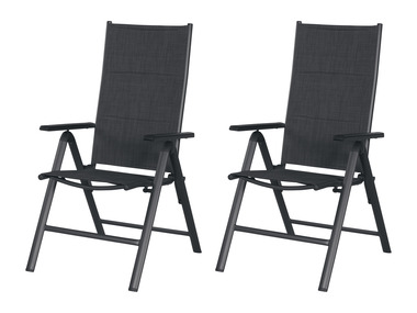 LIVARNO home Lot de 2 fauteuils en aluminium Toronto, anthracite