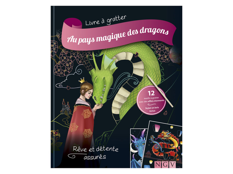 Aller en mode plein écran : Livre de dessins à gratter, 12 motifs - Image 3