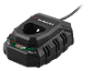 Chargeur de batterie noir pour outils électriques avec logo X 12 V Team et indicateurs lumineux.