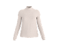 Haut à manches longues et col montant pour femme en beige clair