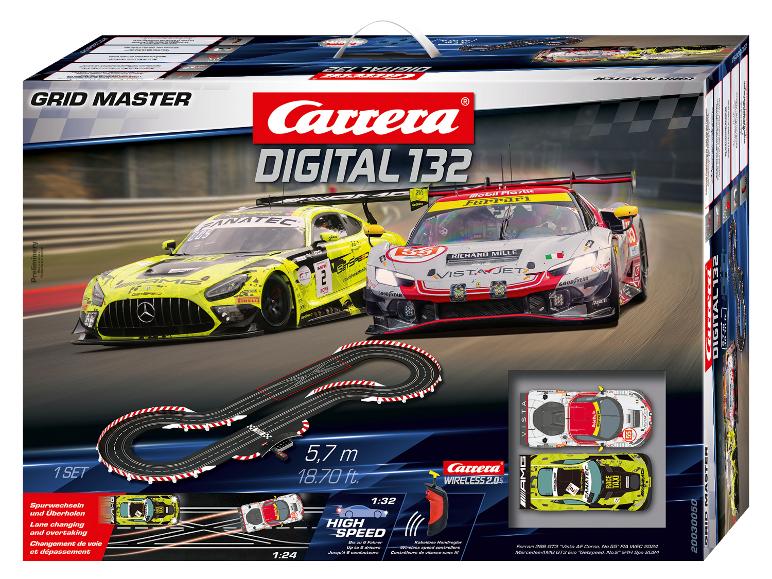 Circuit de course Carrera Digital 132 Grid Master avec deux voitures de course.