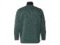 Un sweat-shirt en polaire vert foncé à col montant.