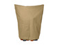 Une housse de protection beige pour pots de fleurs.