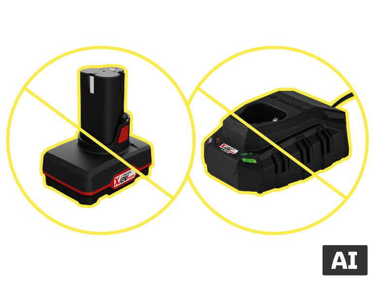 La batterie 12V et le chargeur Parkside ne sont pas inclus [image générée par l'IA]