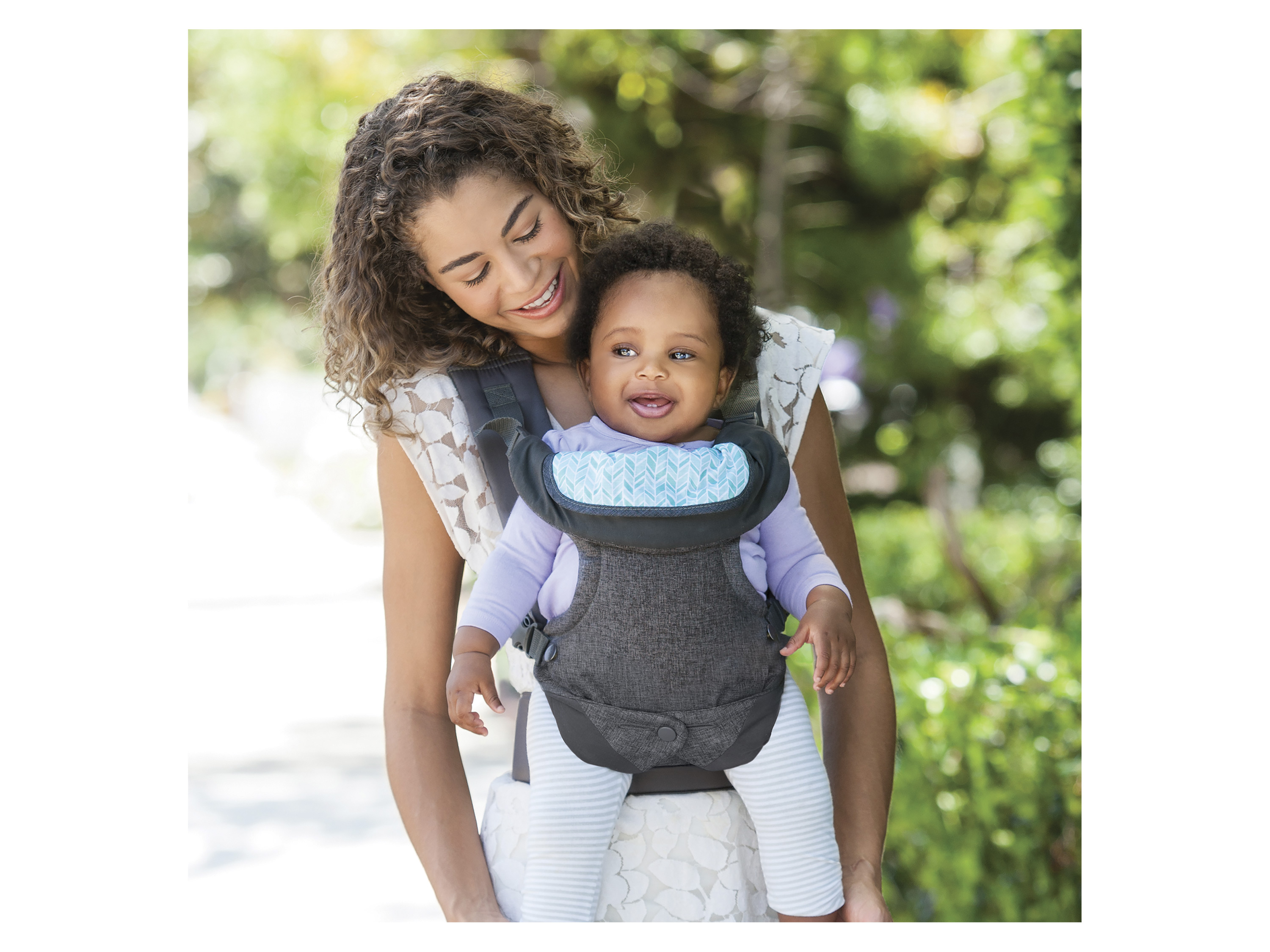 Infantino Porte Bébé Flip 4 en 1 Ergonomique avec Bavoir 4 Façons de Porter Convertible Confortable Lanières Rembourrées Ajustable Support de Tête Pour Bébés de 3 6 à 14 5 kg - vue 5