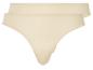 Deux paires de culottes beiges pour femmes.