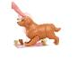 Jouet chien Barbie avec pattes avant mobiles et trois petits chiots.