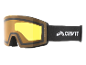 Masque de ski avec verres jaunes et sangle noire, texte 'S1 SPEQ GmbH' sur le côté.