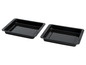 Deux plaques de cuisson noires.