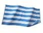 Serviette de plage à rayures bleues et blanches