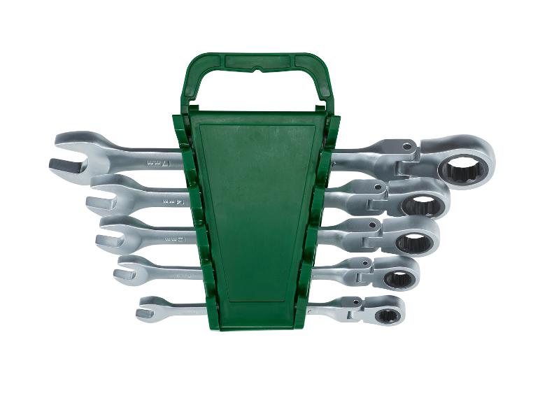 Jeu de clés à cliquet dans un support vert