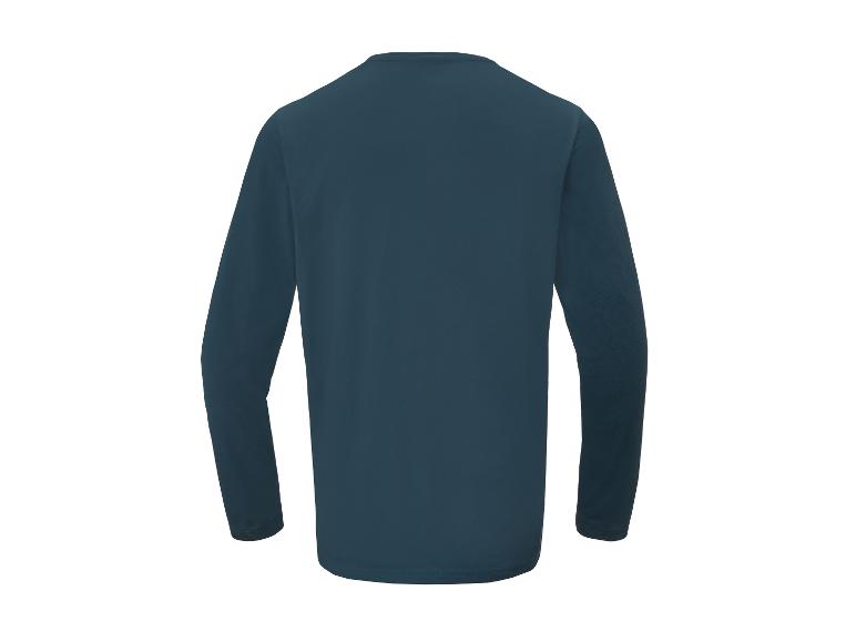 T-shirt à manches longues bleu foncé, vue de dos.