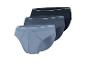 Lot de trois slips en coton pour homme dans des tons bleus