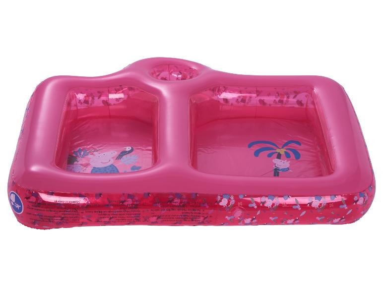 Piscine gonflable Peppa Pig : deux bassins, design tropical rose.