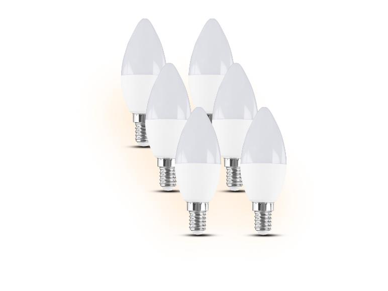 Six ampoules LED avec culot E14.