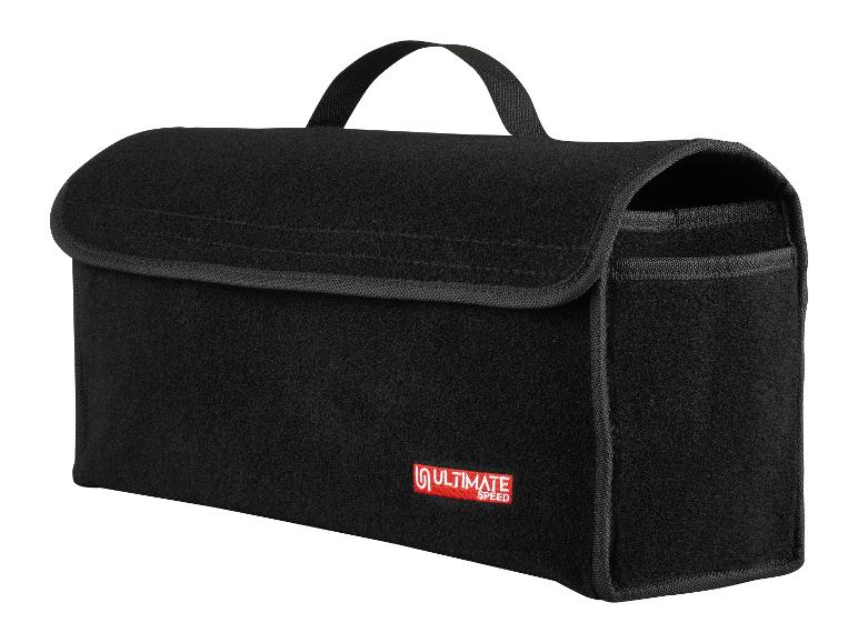 Rangement de voiture Ultimate Speed noir en tissu.