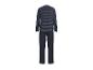 Pyjama homme à manches longues rayé et pantalon uni, vue de dos.