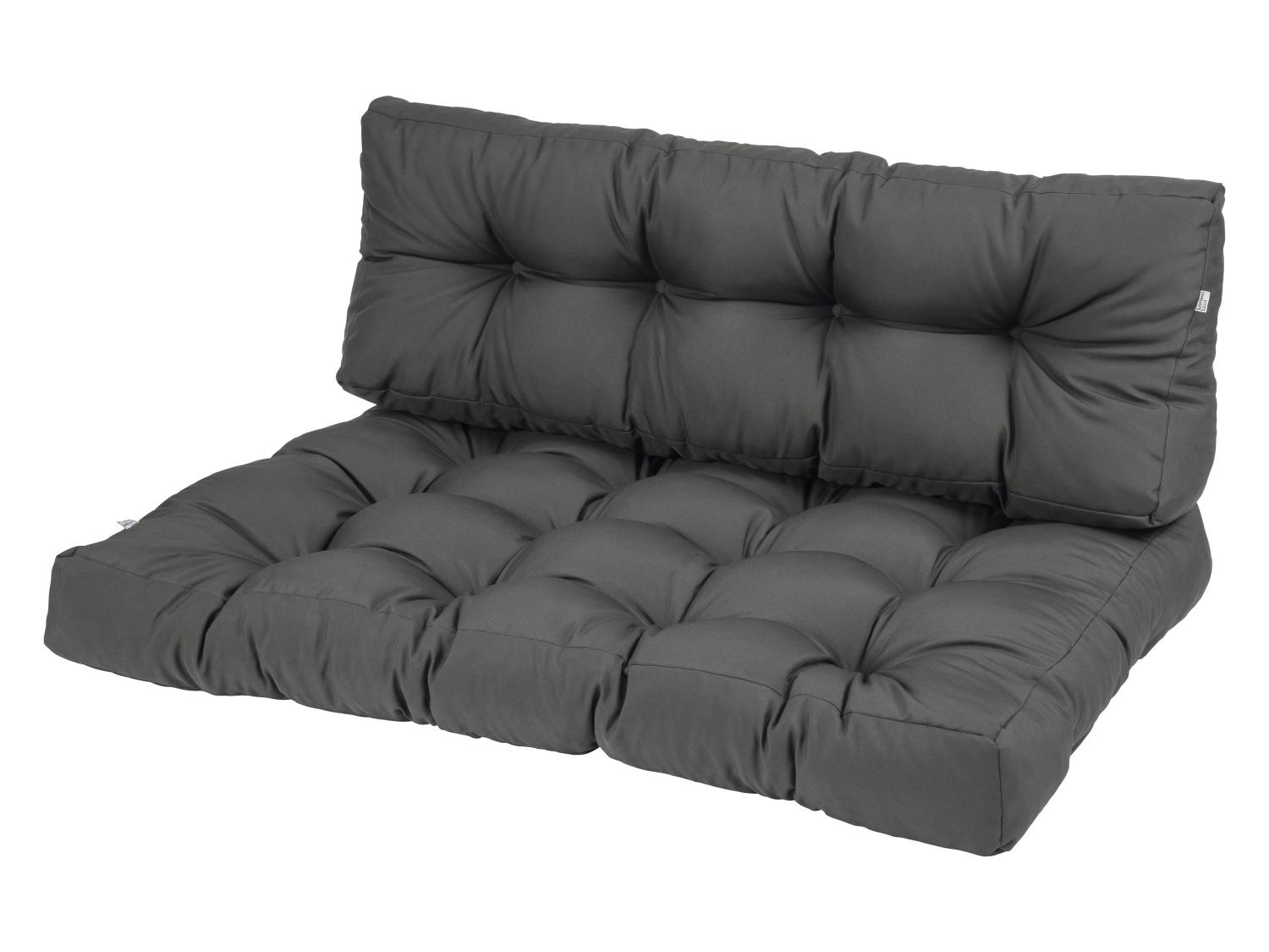 LILENO HOME Housse De Coussin Pour Palette Européenne – Housse Extérieure Imperméable Et Lavable, 120 X 40 X 16-20 Cm – Gris Élégant