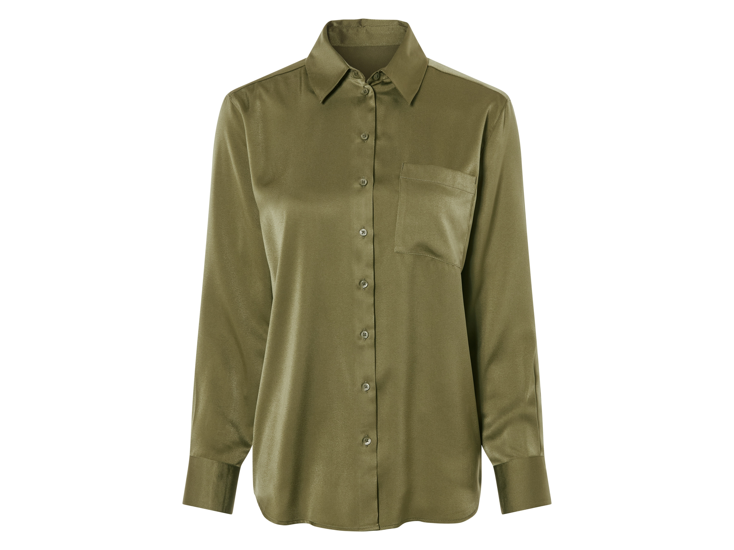 esmara® Chemise en satin femme (vert)