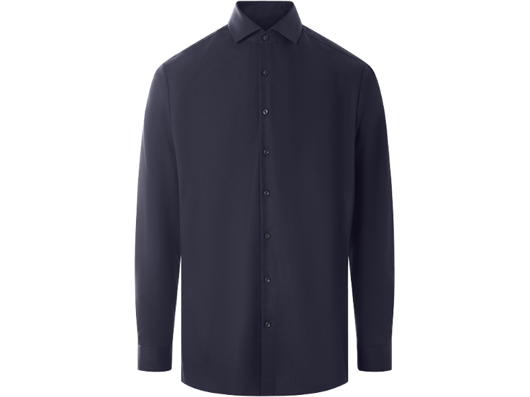 Chemise homme bleu foncé à manches longues